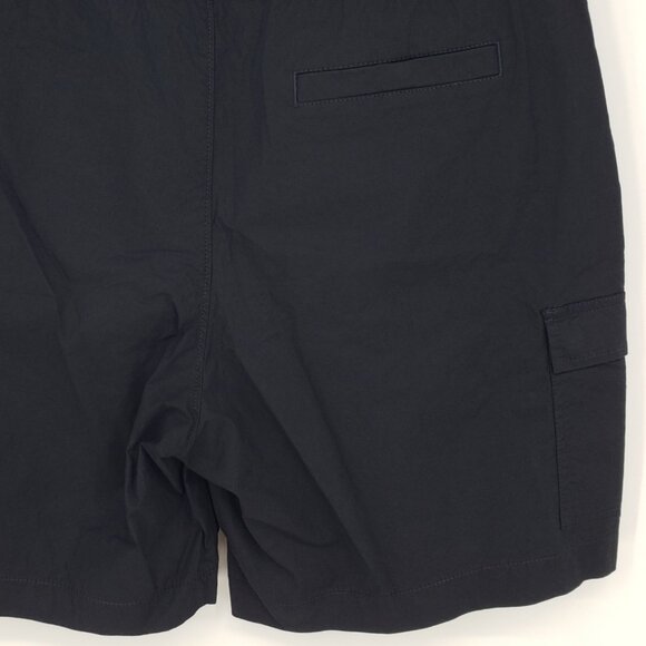 Express Pull on Cargo Shorts L Mens Elastic Drawstring Waist Cotton Black NEW - Picture 6 of 10